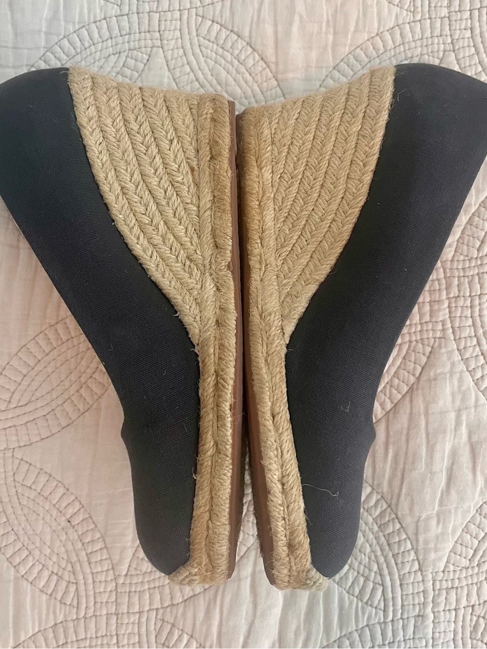 J. Crew Navy Espadrille Wedges - Picture 6 of 10